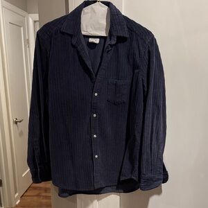 Frank & Eileen Dark Blue Corduroy Shirt